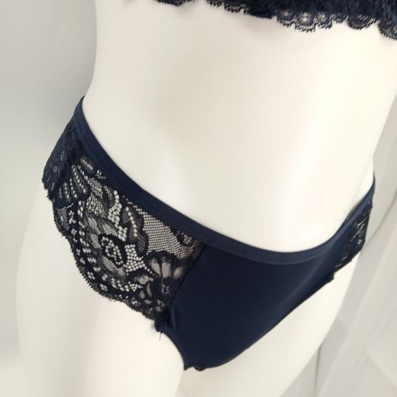 TAHARI 36B/M BLUE PUSH UP BRA SET - Picture 16 of 16